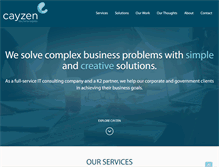 Tablet Screenshot of cayzen.com